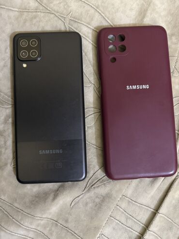 Мобильные телефоны: Samsung Galaxy A12, Б/у, 64 ГБ, цвет - Черный, 2 SIM