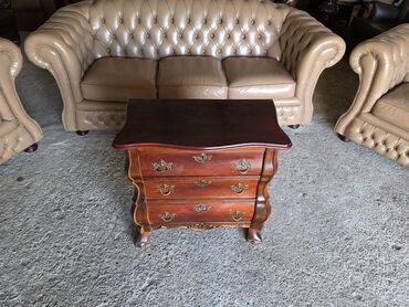 Stilske komode: Barokna komoda sa 3 fioke - Materijal: masivno drvo, bogata topla — 15