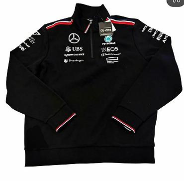 sweatshirt: Premium Mercedes-AMG Petronas Formula 1 komandasının qara rəngli — 1