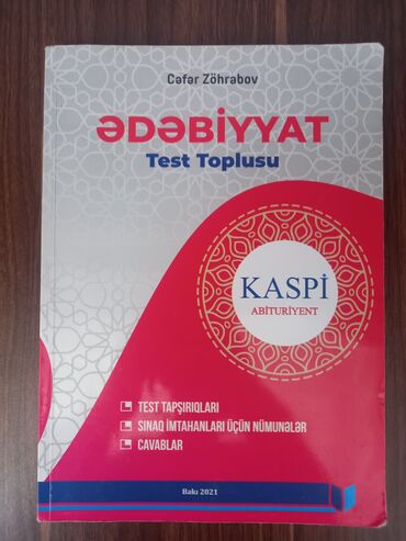 dim ədəbiyyat kitabı pdf: Ədəbiyyat Test Toplusu Kaspi Təmiz vəziyyətdədir əzik və ya yazılmış