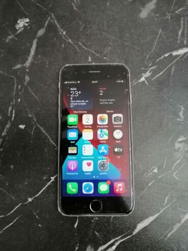 ayfon üçün displey: IPhone 6, 16 ГБ, Space Gray, Отпечаток пальца