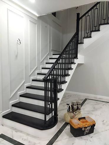 Обшивка лестниц: Лестница на заказ,,, Каражыгач, Жангак, Сосна, Фанера шпон. Баалар — 30