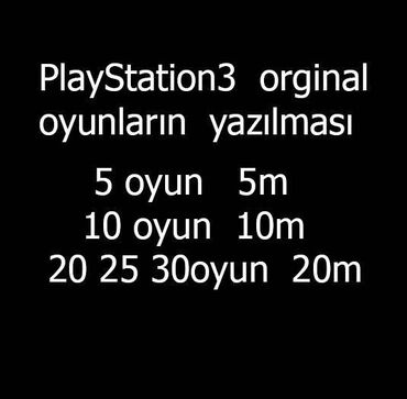 Digər oyun və konsollar: PlayStation3 orginal oyunlarin yazilmasi Therma pasta vurulmasi