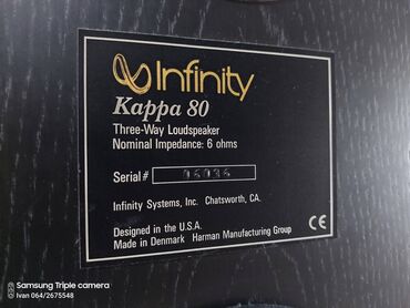 Zvučnici i stereo sistemi: Infinity Kappa 80 Infinity podnostojeće Hi‑Fi zvučnike – par - — 9