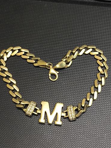 Ювелирные изделия: Браслет цепочка с инициалом «M»585 пр 17 см.8.6 гр. - Металл: жёлтое — 1