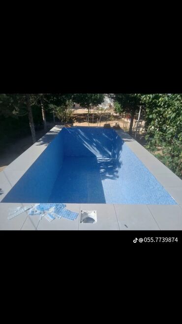 Hovuzlar: Xüsusi hovuz üçün mozaika üzləmə və bitirmə xidməti Təsvir: - Beton — 2