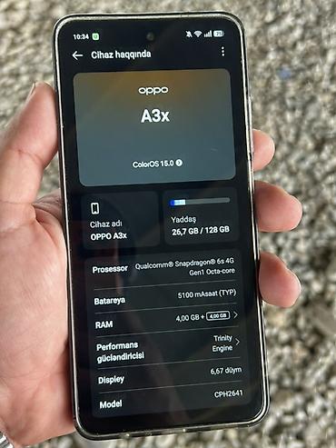 samsung a32 case: Oppo A3x, 128 GB, rəng - Boz — 2