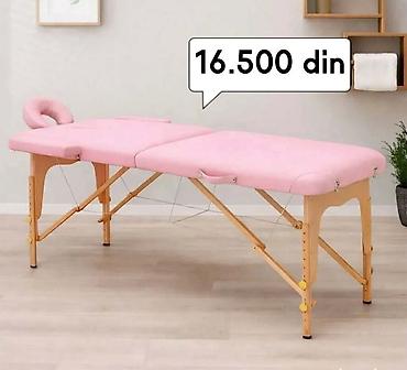 drvena hranilica 2 u 1: Cena 16.500 din Veoma udoban prenosni dvodelni sto za masažu sa — 1