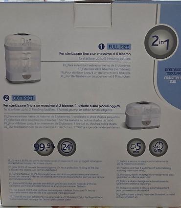 velika kolica: Chicco SterilNatural 2 in 1 – električni parni sterilizator flašica - — 1