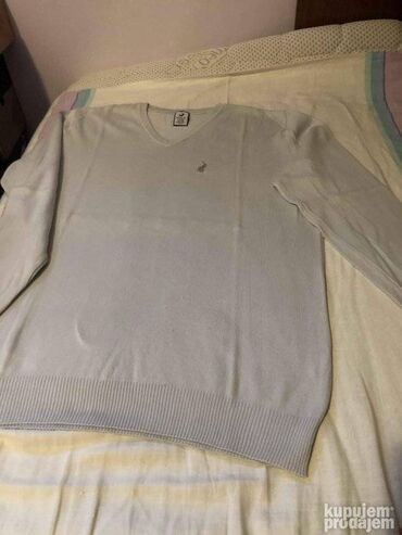 Džemperi: Odličan polo džemper, svetlo sive boje, L veličina, 100% cotton — 16