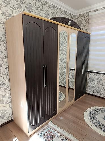 Mebel: İşlənmiş, 6 qapı, Qəhvəyi, Açılan, Düz dolab — 3