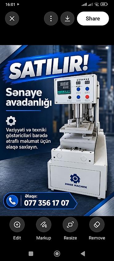 mis boru satışı: Sənaye avadanlığı – Zimer Machine ştamplama/press qurğusu Təyinat: - — 1