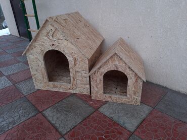 Зоотовары: Будка, домик для собаки. - Материал: плита OSB, толщина 9мм, ширина — 1