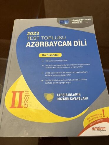 azərbaycan dili test toplusu (1 ci hissə 2023 pdf yüklə): Azərbaycan dili Testlər 11-ci sinif, 2-ci hissə, 2023 il