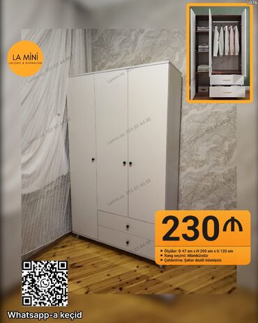 Çarpayılar: Açılan, 3 qapılı Düz dolab, Şifonyer