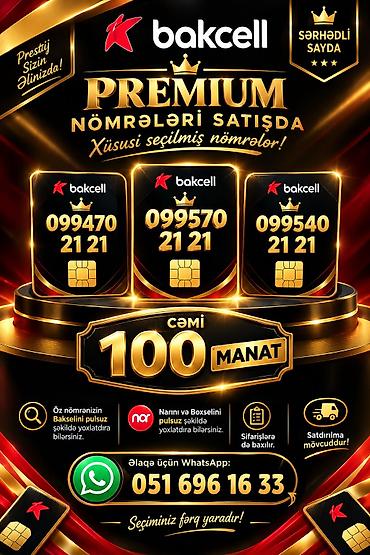 sim sifaris: Bakcell Premium nömrələri – xüsusi seçilmiş, yadda qalan — 1