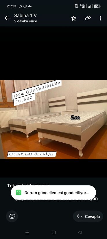 çardaq çarpayılar: *Tek nəfərlik çarpayı* Rəng seçimi var . 📏ölçü 90/1m90 sm