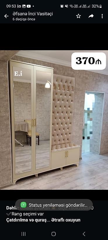 mebel skaf: *Dəhliz dolabı 370Azn 💥* ölçü 160x200x40 ✔️Rəng seçimi var — 1