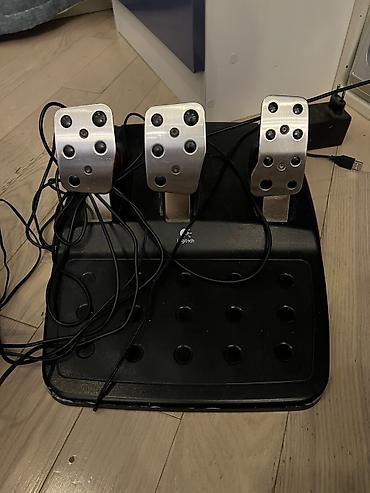 12 pro barter: Logitech G25 Racing Wheel – tam dəst - 28 sm dəri üzlü sükan, 900° — 3