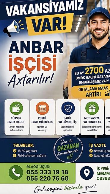 iş elanları qarabağ: Yükvuran fəhlə tələb olunur — 1