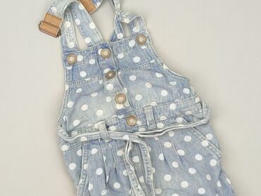 długa niebieska sukienka letnia: Dungarees, Next, 6-9 months, condition - Good