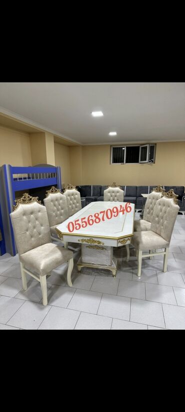 Masa və oturacaq dəstləri: Qonaq otağı üçün, Yeni, Açılmayan, Dördbucaq masa, 6 stul -da lalafo.az — 14 Masa və oturacaq dəstləri: Qonaq otağı üçün, Yeni, Açılmayan, Dördbucaq masa, 6 stul — 14