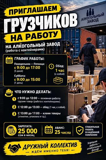 разнорабочие оплата ежедневно: Грузчик — 1