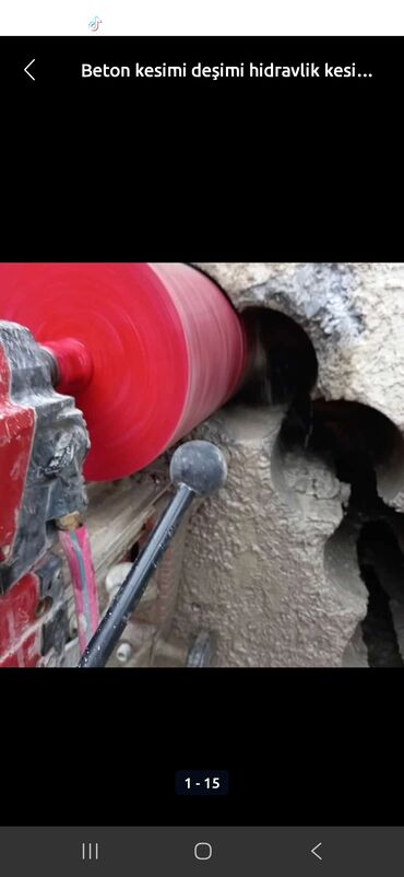 Beton işləri: Beton kəsimi və deşmə xidməti - Armaturlu/armatursuz beton, monolit — 5