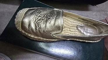 mou obuca: Ralph Lauren ženske espadrile – zlatne - Model: espadrile sa — 5