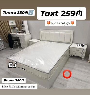 rezinkalı döşək üzlüyü: Yeni, İkinəfərlik çarpayı, Matras ilə