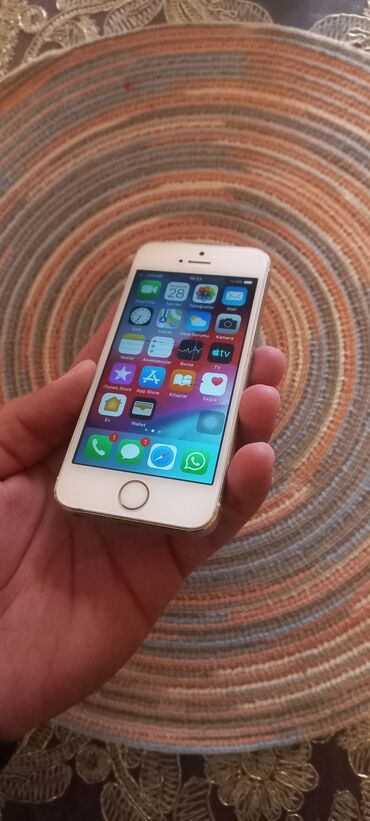 apple iphone 5s: IPhone 5s, < 16 GB, Qızılı, Barmaq izi