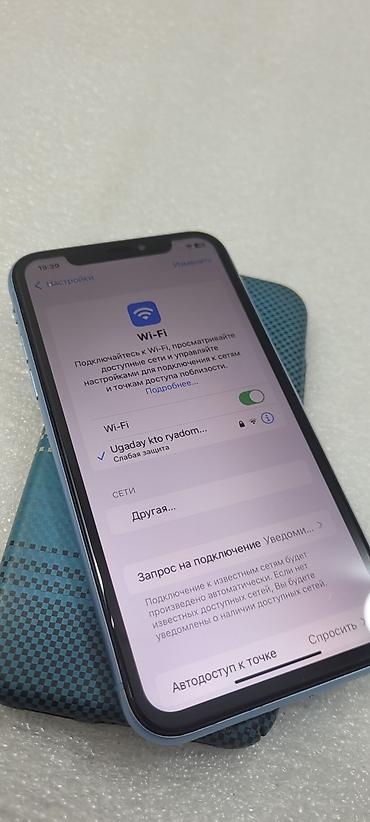 Apple iPhone: IPhone Xr, Б/у, 64 ГБ, Голубой, Чехол, 78 % — 6