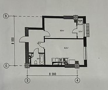 Продажа квартир: 2 комнаты, 58 м², 7 этаж, ПСО (под самоотделку) — 3
