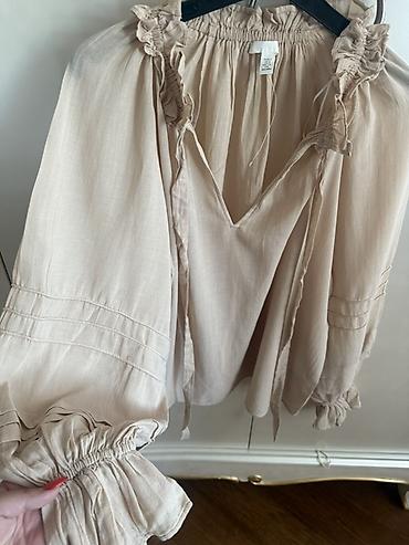 cins: Bej rəngli qadın bluzası – H&M, ölçü S - Model: romantik/boho — 3