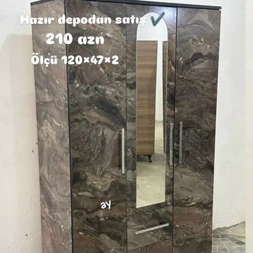 Dolablar: Yeni, Açılan, 3 qapılı Düz dolab, Qarderob, paltar dolabı, Azərbaycan — 10