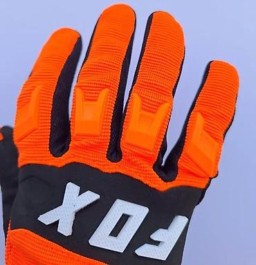 Oprema za bicikliste: FOX motocross/riderske rukavice – narandžasto/crne - Gornji deo od — 6