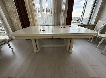 Стол и стул для зала, Б/у, Самовывоз, цвет - Бежевый