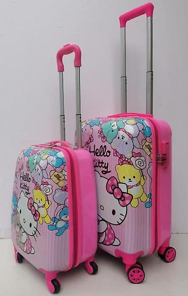 Putni koferi i torbe: Set kofera Hello Kitty – 2 kom - Dizajn: roze sa motivima Hello — 1