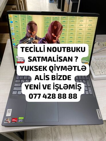 Мониторы: YUKSEK QİYMƏTLƏ NOUTBUK ALİSİ BİZDE