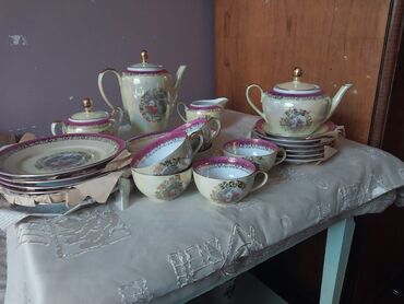 Çay dəstləri və servizlər: Çay dəsti, rəng - Qızılı, Farfor — 7