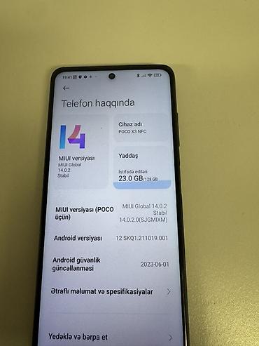 x3 nfc: Poco X3 NFC, 128 GB, rəng - Mavi, Sensor — 1