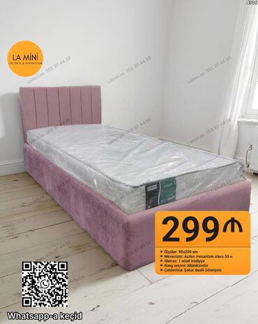 tek kıravat: Təknəfərlik çarpayı, Bazalı, Matras ilə, Siyirməli