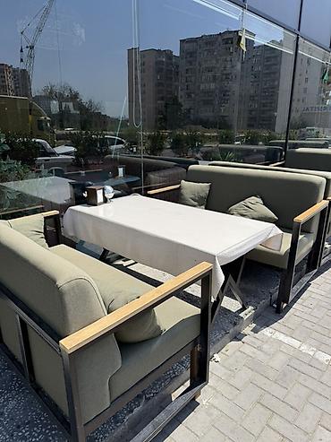 bina evleri: Kafe/restoran üçün açıq hava oturma dəsti Tərkib: - 2 ədəd — 3
