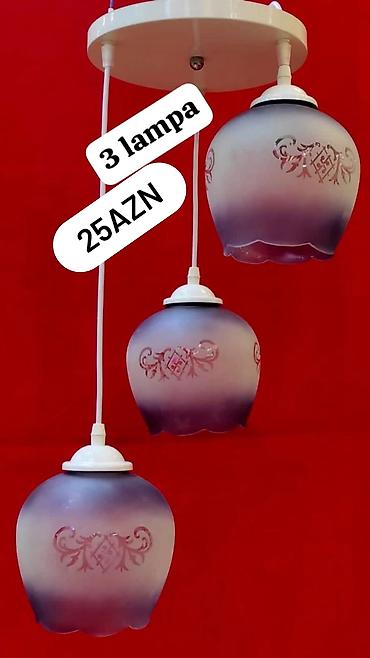 lüstura: Çılçıraq, 3 lampa, Şüşə — 6