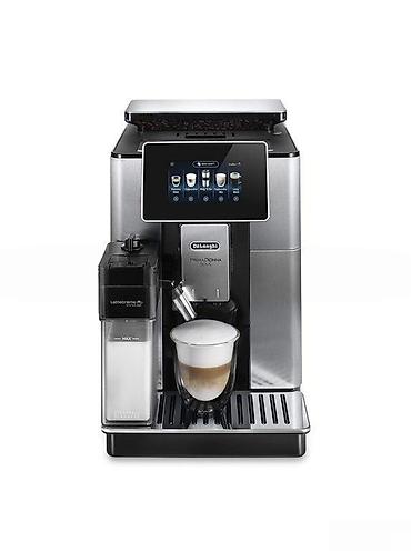 kapütür: Qəhvədəmləyən "ECAM610.74.MB"DeLonghi ECAM610.74.MB modeli, yüksək — 2