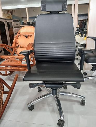 təzə mebellər: Ofis kresloları – müxtəlif modellər - Direktor tipi dəri kreslo (tünd — 5