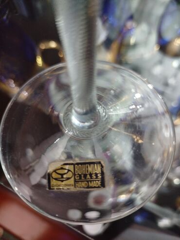 Çay dəstləri və servizlər: Çay dəsti, rəng - Göy, Xrustal, Bohemia, 6 nəfərlik — 15