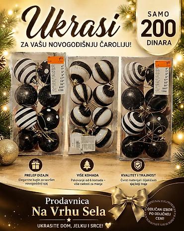 stolovi za terase i baste: Novogodišnje ukrasne kugle u elegantnoj crno-belo-zlatnoj kombinaciji — 1