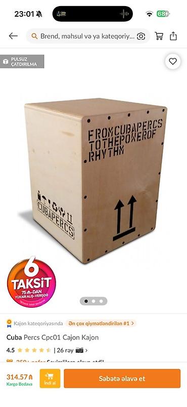 davullar: Cuba Percs Cpc01 Cajon – akustik zərb aləti - Korpus: təbii ağacdan — 2