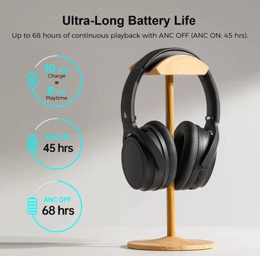 Qulaqcıqlar: Edifier WH700NB Black qulaqlıq • ANC söndürüldükdə 68 saata qədər — 11